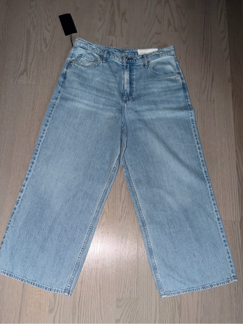 rag & bone Light Blue Wide-Leg Jeans